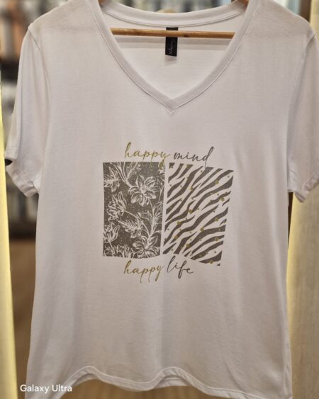 Remera V esp happy mind