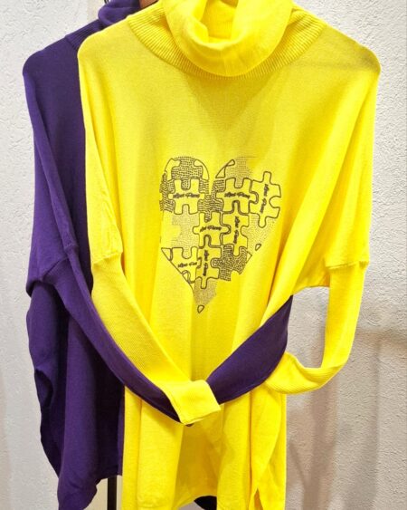 Poncho polera corazón rompecabezas