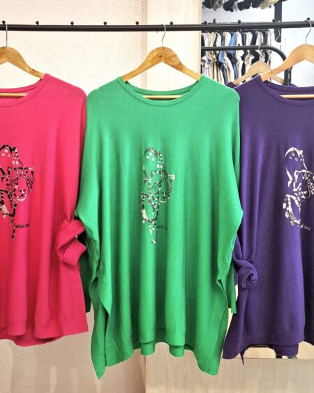 Sweater estampa felino