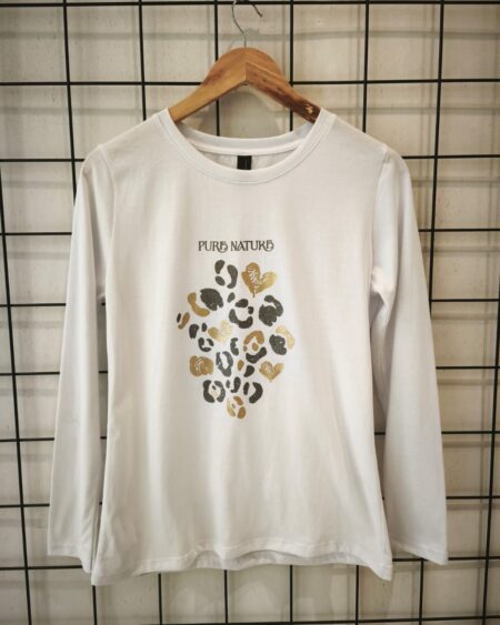 Remera clasica manga larga Pure nature print