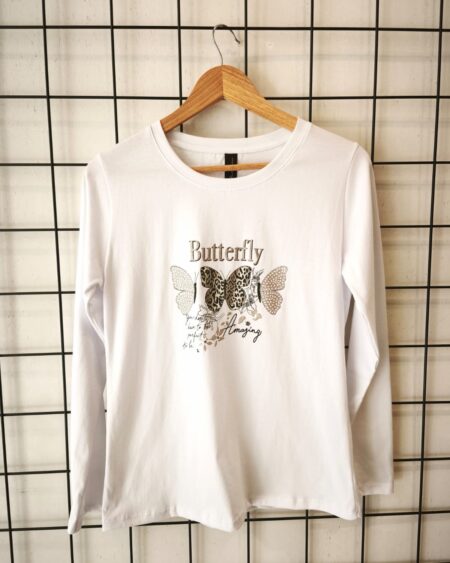 Remera clásica m/ larga Butterfly
