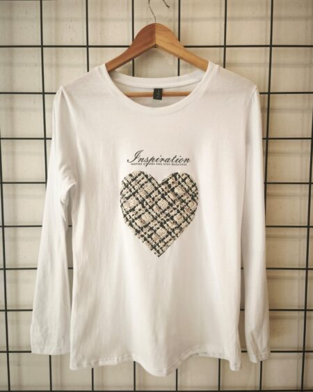 Remera clásica m/larga corazón inspiration