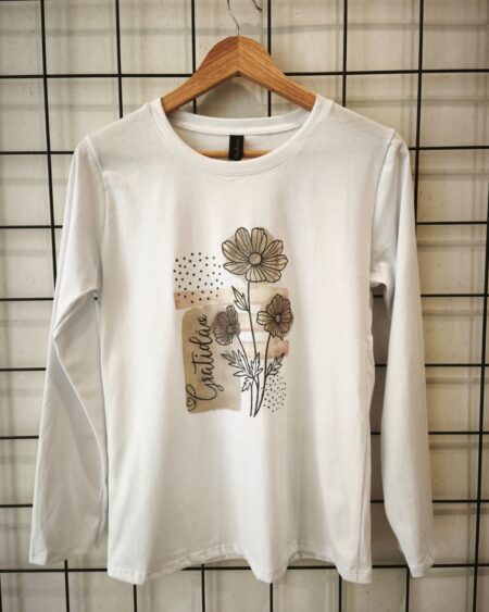 Remera Clasica manga larga Flor Gratiolare
