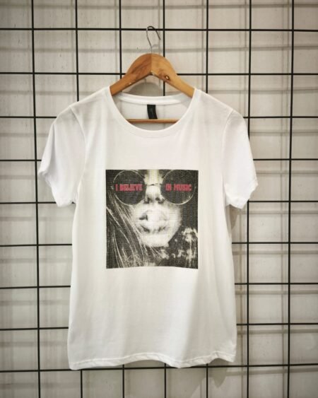 Remera clásica Cara I Believe In Music