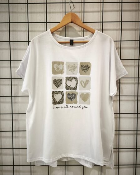 Remeron c/tajo Cuadrito corazones